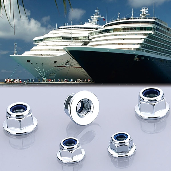 Flange nylon locking nut GB6183